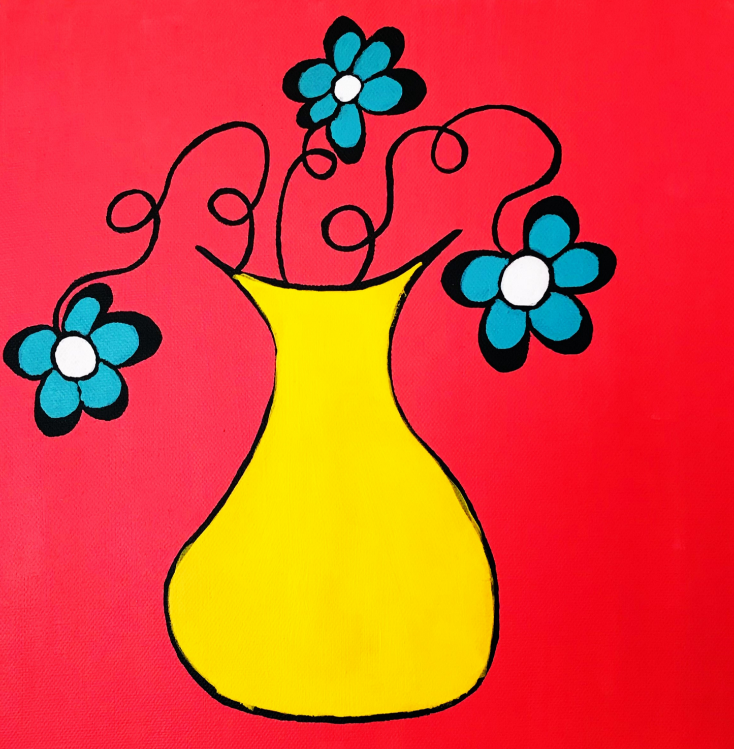 My Yellow vase 12x12 Canvas