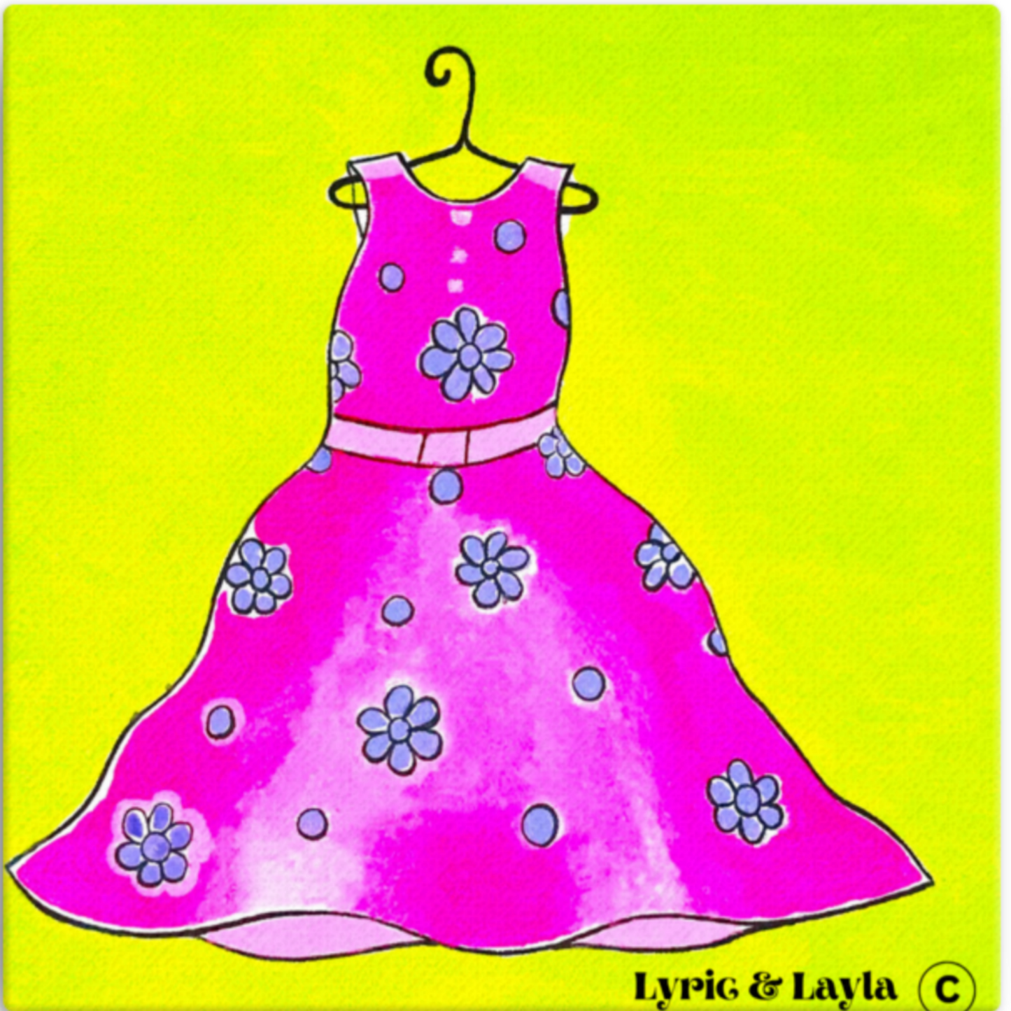 My Dress 12x12 Canvas