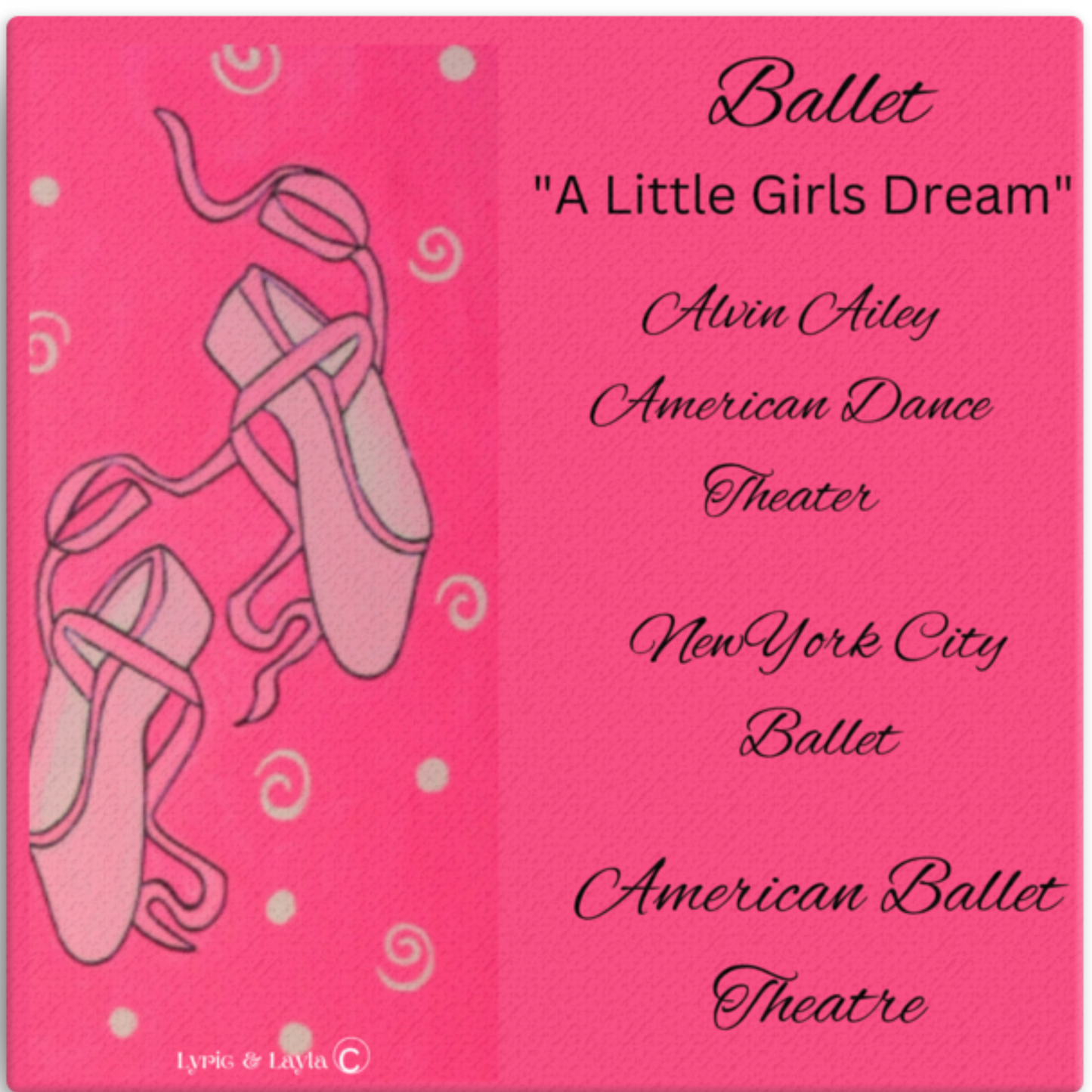 Ballet Slippers 12x12 Canvas