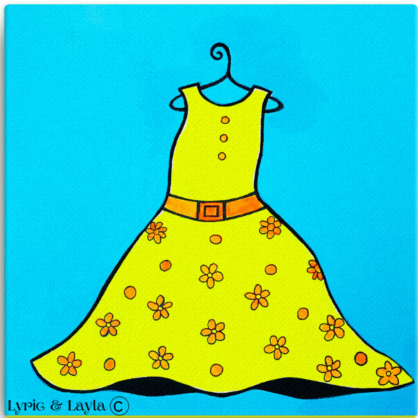 My Dress 12x12 Canvas