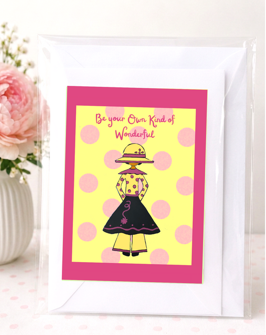 Be Your Own Kind of Wonderful | Whimsical Encouragement Greeting Card