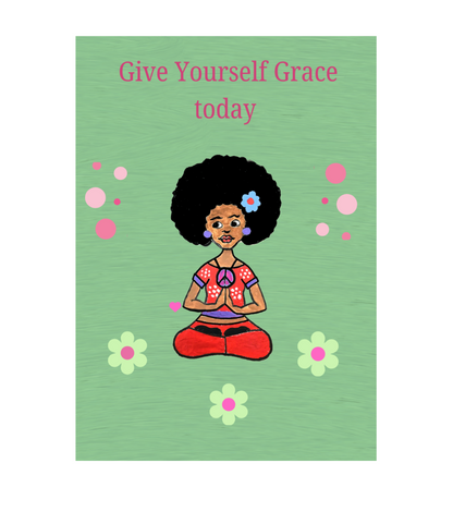Give Yourself Grace | Whimsical Encouragement Greeting Card
