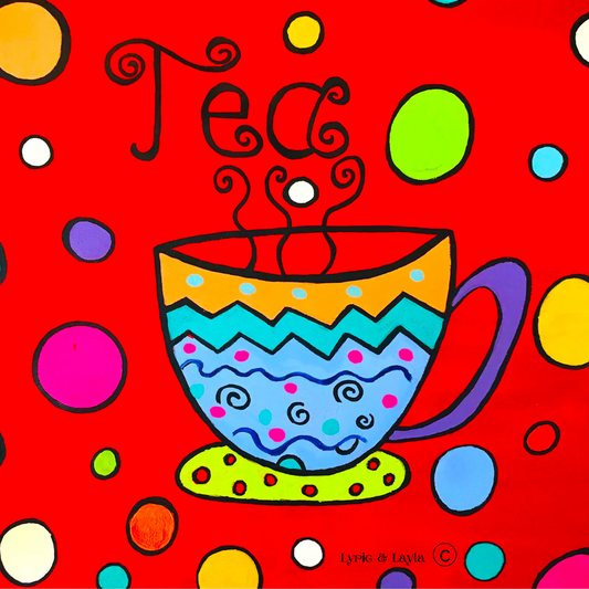 Tea Cup 16x16 Canvas