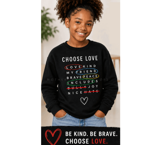 Kids & Teens Choose Love Shirt | The LOVE Campaign