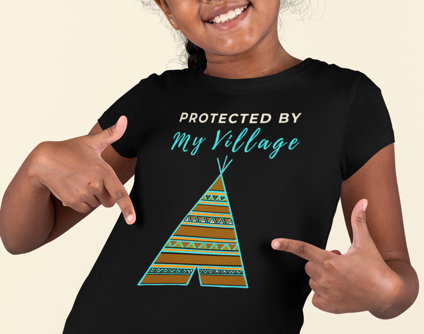 Protected by my Village Youth crewneck sweatshirt