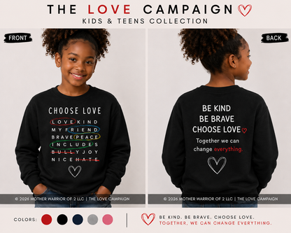Kids & Teens Choose Love Shirt | The LOVE Campaign