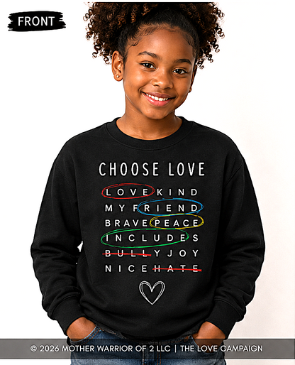 Kids & Teens Choose Love Shirt | The LOVE Campaign