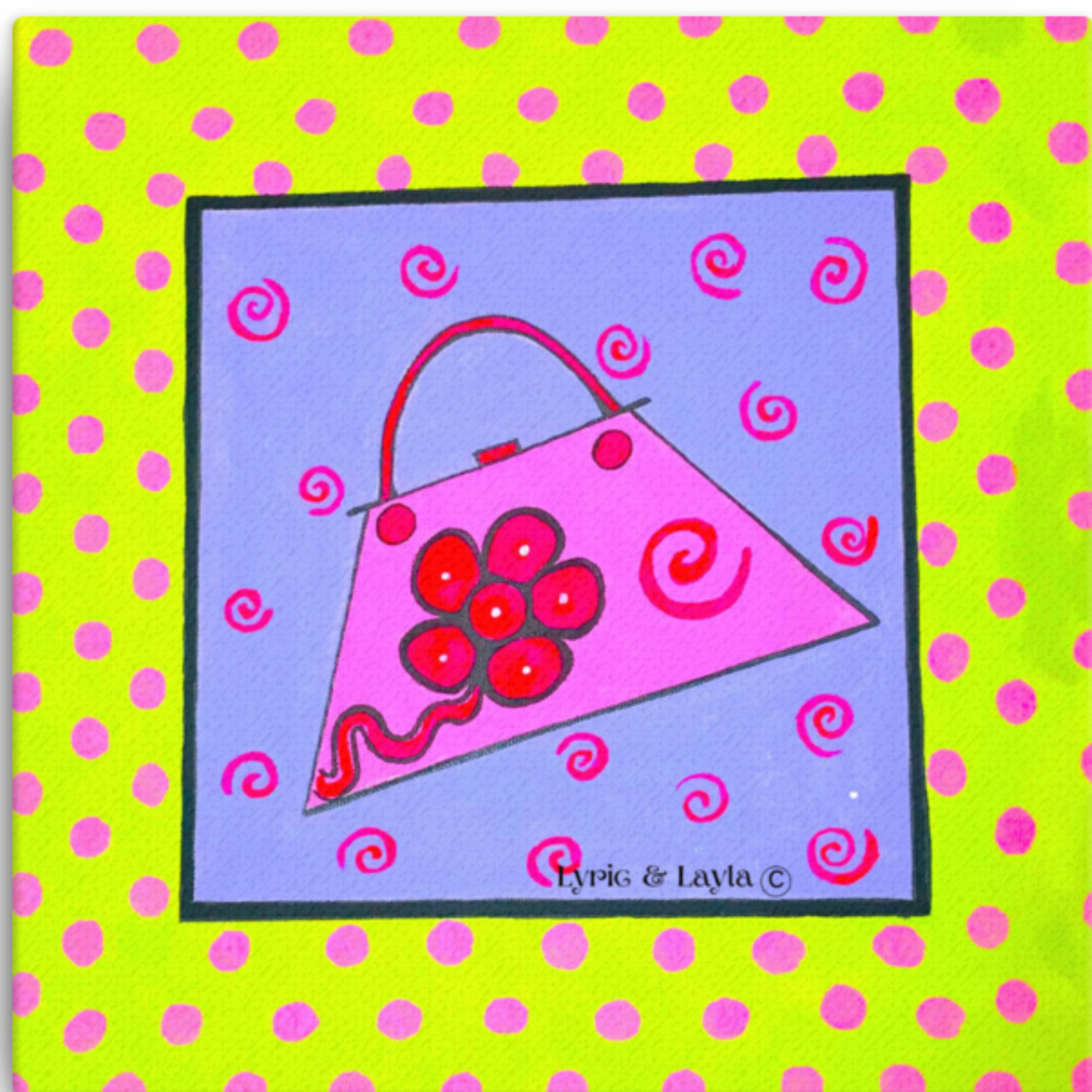 My Pink Purse 12x12 Canvas